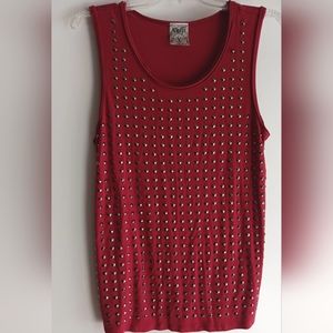 4 For $15💛Red Studded Tank Top